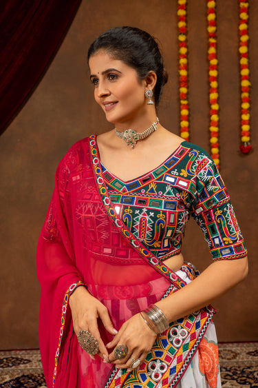 Multi Color Readymade Georgette Lehenga Choli