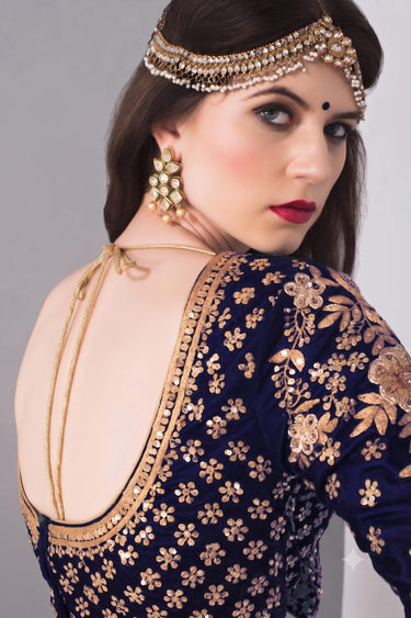 Royal Velvet Wedding Lehenga With Semi Stitched Pure Velvet Blouse