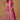 Georgette Magenta Wedding Wear 3 Piece Long Top With Skirt