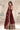 Embroidered Art Silk Wine Readymade Gown With Dupatta For Function Wear