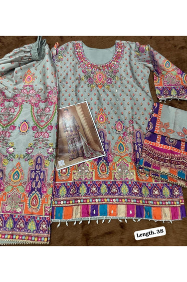 Premium Crepe Silk Readymade Sharara Suit In Multi Clor