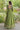Green Cotton Embroidered Ethnic Flared Anarkali Gown