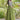 Green Cotton Embroidered Ethnic Flared Anarkali Gown