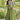 Green Cotton Embroidered Ethnic Flared Anarkali Gown