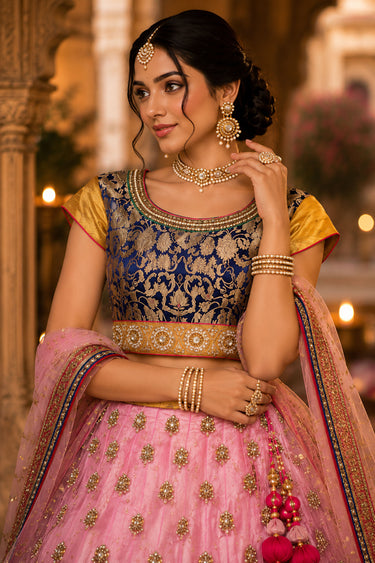 Retro Pink Designer Lehenga Choli With Fancy Dupatta