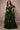Vartika Singh Chinnon Fabric Luminous Readymade Gown With Dupatta In Mehendi Green Color