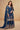 Attractive Blue Chinon Silk Embroidered Sharara Style Palazzo Suit