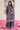 Designer Embroidered Purple Chinon Palazzo Dress