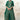 Embroidered Georgette Green Long Top With Skirt