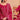 Classic Rani Color Embroidered Salwar Suit In Fancy Fabric