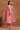 Peach Color Embroidered Designer Dress In Jacquard Silk Fabric