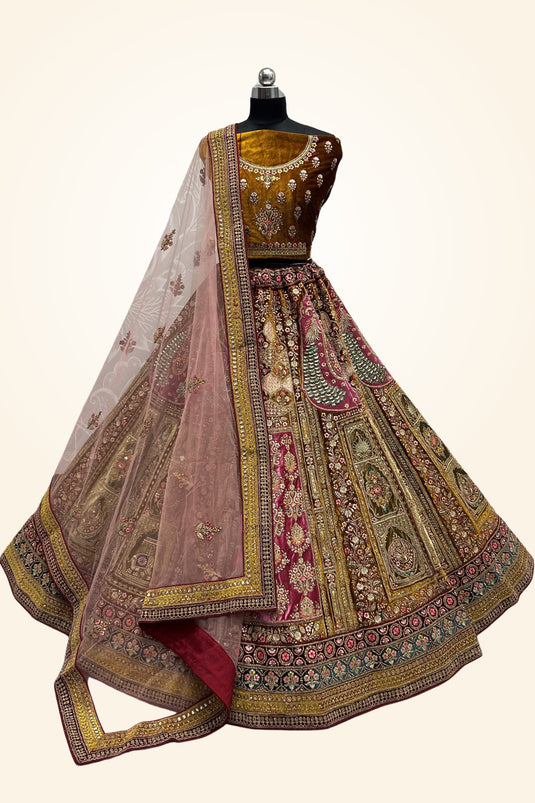 Bridal Wear Sequence Work Purple Color Lehenga Choli – Amrutamfab