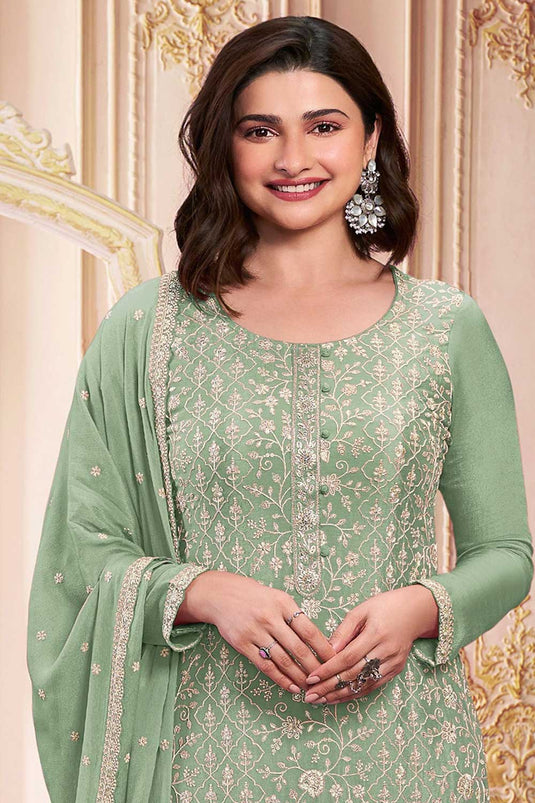 Prachi Desai Green Color Elegant Georgette Salwar Suit