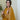 Mustard Embroidered Work Readymade Anarkali Gown With Dupatta