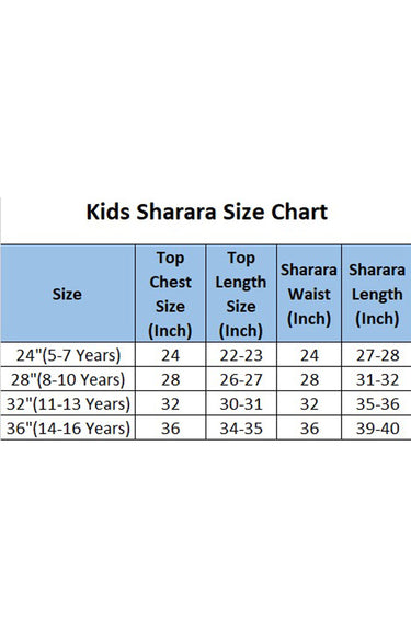 Sea Green Georgette Fabric Function Wear Digital Flower Print Readymade Kids Sharara Suit