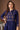 Printed Viscose Designer Festive Kurti in Navy Blue Color