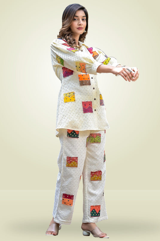 Exclusive Multi Color Fancy Fabric Designer Readymade Co Ord Set