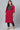Crepe Fabric Casual Wear Plus Size Red Color Kurti With Bottom