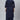 Navy Blue Color Casual Wear Plus Size Crepe Fabric Kurti With Bottom
