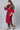 Crepe Fabric Daily Wear Red Color Plus Size Kurti With Bottom