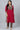 Daily Wear Crepe Fabric Plus Size Red Color Kurti With Bottom
