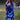 Festive Wear Blue Color Hand Dyed Rayon Fabric Kaftan Dress