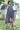 Cotton Fabric Blue Color Casual Wear Bright Top Bottom Dupatta Set