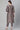 Casual Wear Brown Color Aloof Top Bottom Set In Art Silk Fabric Printed Work