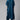 Imperial Teal Color Rayon Fabric Kaftan With Bottom