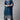 Imperial Teal Color Rayon Fabric Kaftan With Bottom