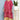 Beguiling Printed Work On Pink Color Art Silk Fabric Kaftan Kurti