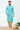 Cyan Jacquard Graceful Readymade Men Kurta Pyjama For Festive Wear