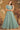 Net Fabric Party Style Designer Fancy Work Gown In Sea Green Color