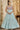 Light Cyan Color Georgette Fabric Party Wear Riveting Gown