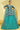 Chinon Fabric Embellished Readymade Cyan Color Lehenga