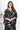 Trendy Muslin Fabric Black Color Poncho style Top With Bottom