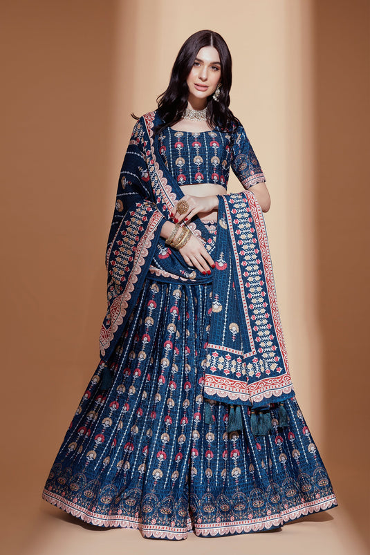 Designer Multi Color Digital Printed Lehenga Choli For Wedding Wear –  Cygnus Fashion