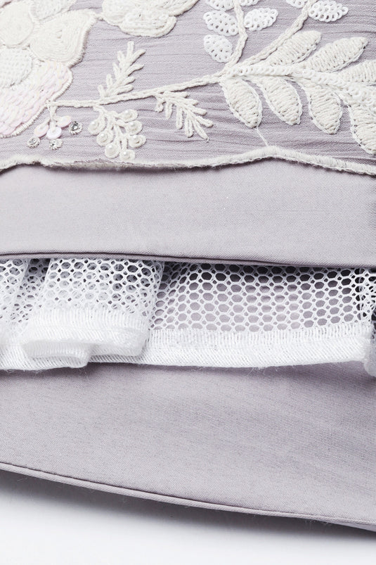 Georgette Fabric Function Wear Sequins Work Lehenga Choli In Lavender Color