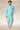 Cotton Fabric Cyan Color Festival Wear Readymade Stright Kurta Pyjama