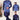 Art Silk Brilliant Kurta Pyjama With Jacket In Navy Blue Color