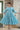 Sky Blue Floral Printed Cotton Ethnic Kurti