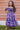 Purple Color Organza Fabric Printed Gown
