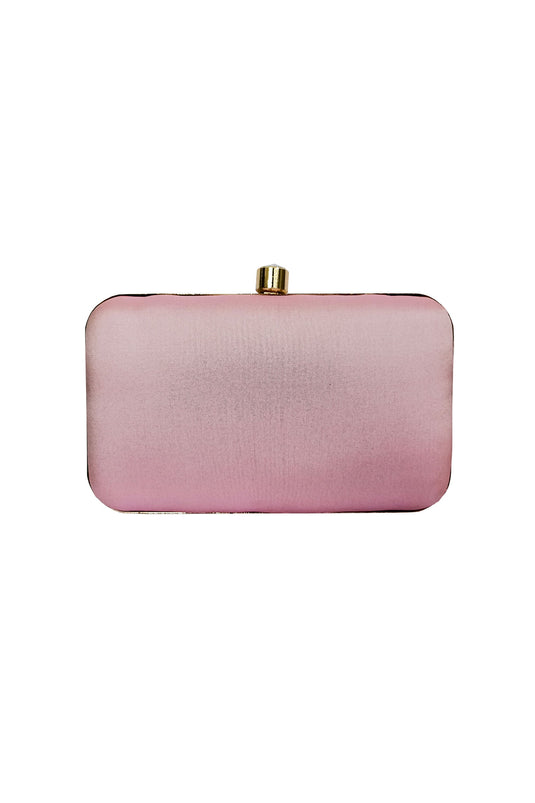 Embroidered Party Clutch Bag Pink