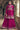 Georgette Fabric Embroidered Readymade Sharara Top Lehenga In Rani Color