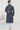 Captivating Navy Blue Color Cotton Fabric Wedding Wear Designer Printed Readymade Kurta Pyjama For Men