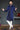 Captivating Velvet Fabric Navy Blue Color Italian Indo Western