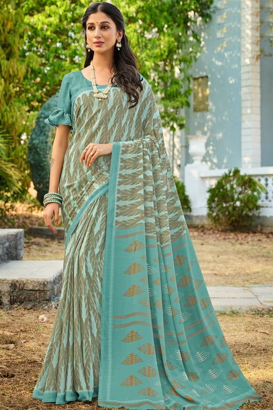 Georgette Casual Multi Color Wonderful Saree