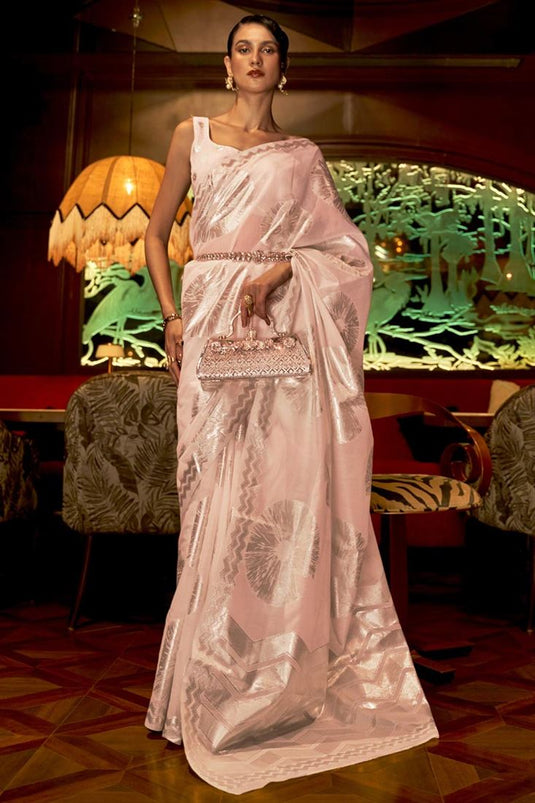 Peach Color Gorgeous Art Silk Fabric Party Look Saree