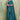 Creative Teal Color Satin Crepe Saree With Contrast Blouse