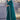 Art Silk Fabric Teal Color Zarkan Work Saree With Same Color Blouse